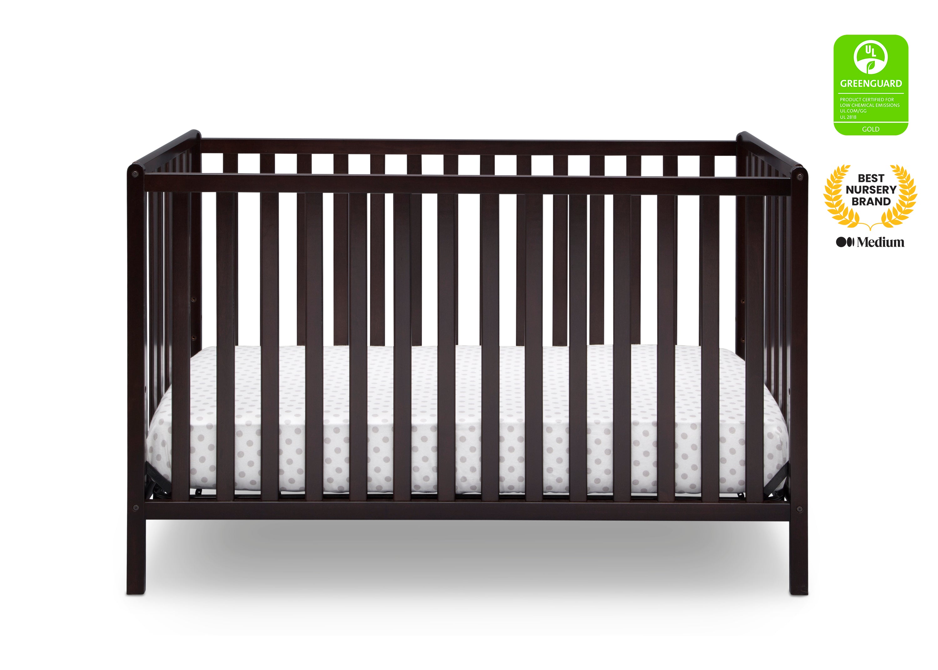 Heartland 4-in-1 Convertible Baby Crib - Toddler Bed, Daybed & Full-Size Bed - Safe Nursery Furniture for Newborn to Adult - Perfect for Baby Rooms, Daycare Centers & Guest Bedrooms
