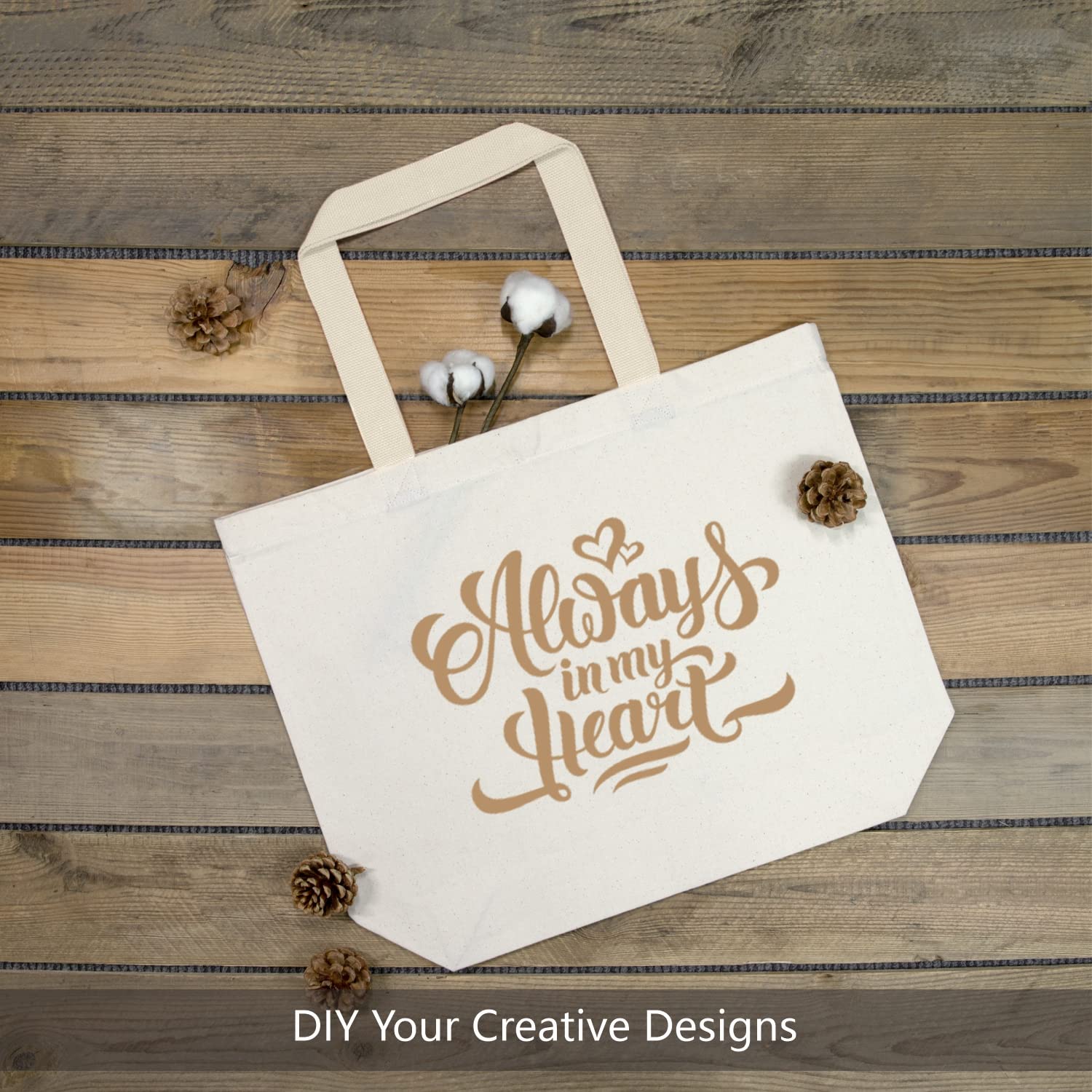 TOPDesign 2-Pack Canvas Tote Bags with Magnetic Snap Closure - Reusable Eco-Friendly Grocery Shopping Bags for DIY Painting & Custom Designs - Perfect for Beach, Farmers Market & Everyday Use