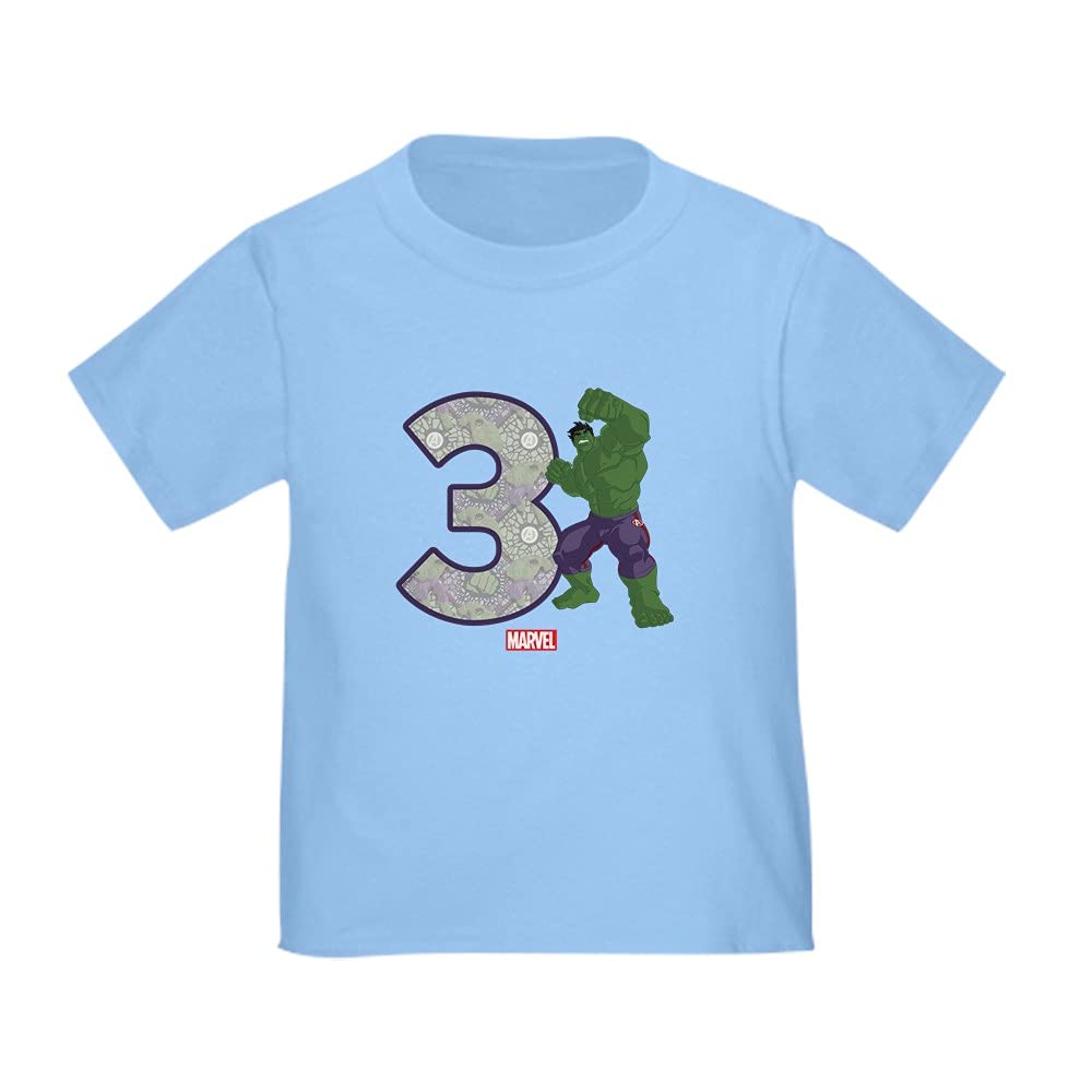 Hulk Birthday Age 3 Toddler T-Shirt - Superhero Themed Kids Tee for Birthday Parties & Playtime