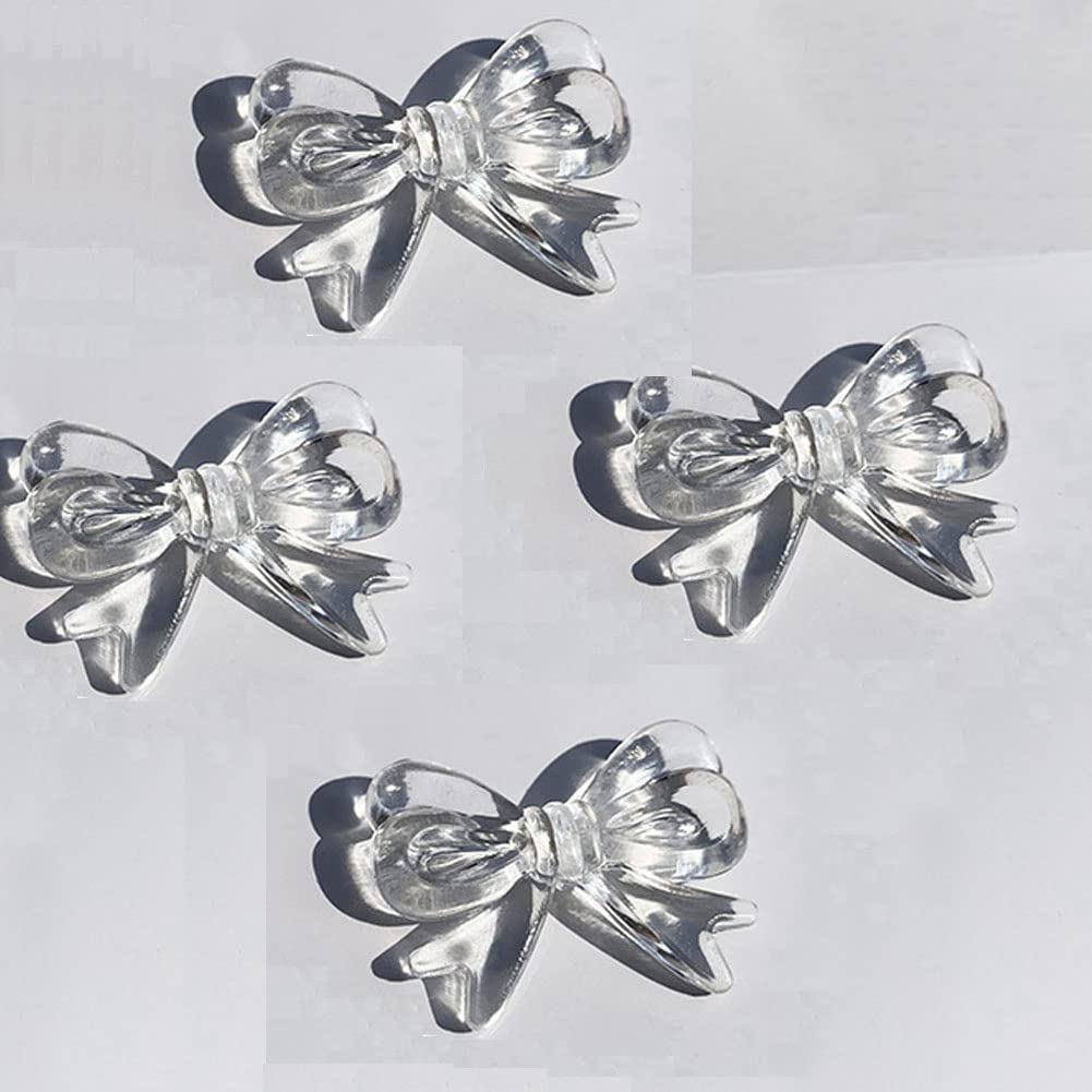 40pcs 21x29mm Flat Back Acrylic Bowknot Beads for DIY Jewelry Making, Scrapbooking, Craft Projects - Perfect for Necklaces, Bracelets, Home Decor & Gift Wrapping