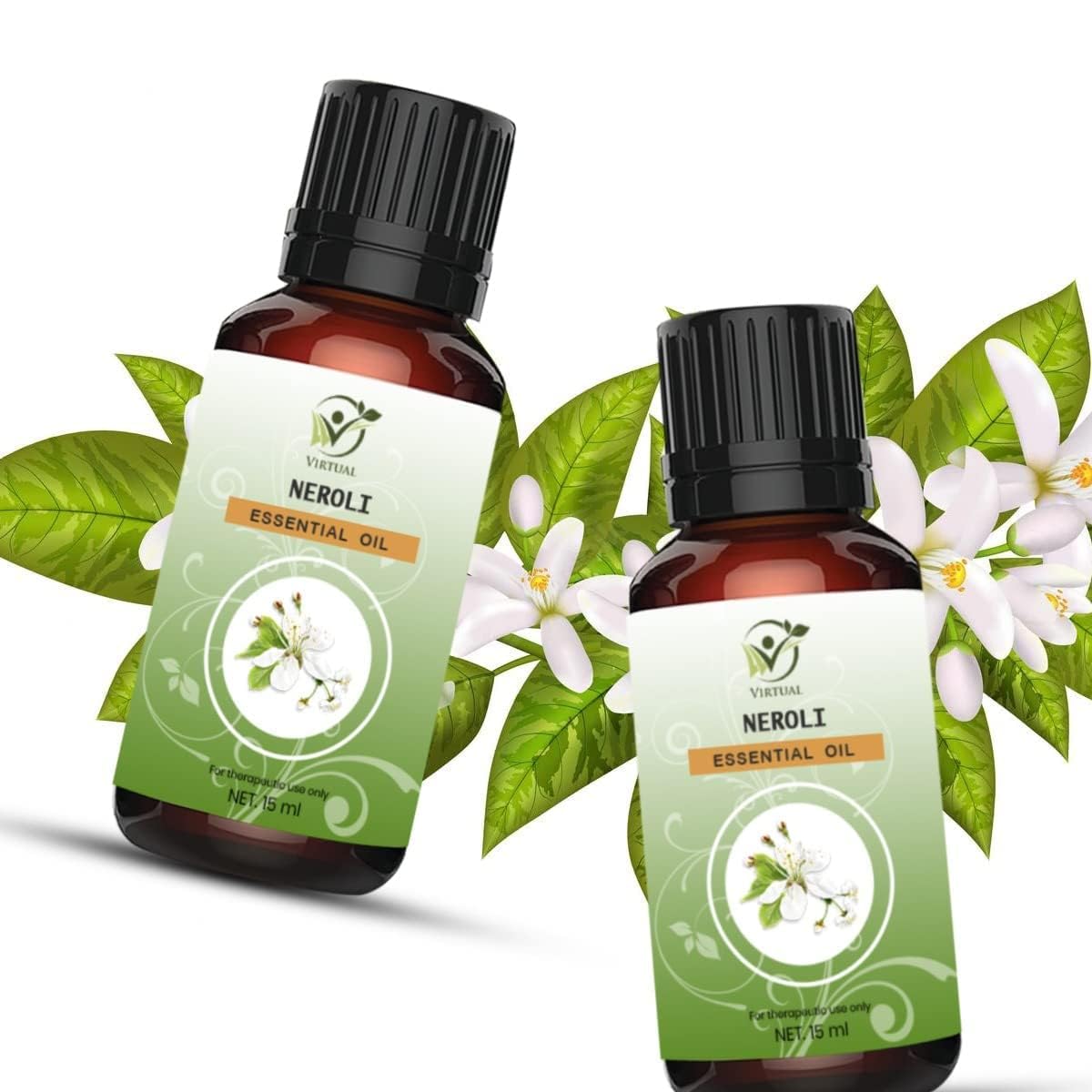 100% Pure Neroli Essential Oil - Undiluted, Therapeutic Grade for Anti-Aging, Acne, Dry Skin & Wrinkles - Aromatherapy & Skincare (15ml) - Perfect for Massage, Diffusers & DIY Beauty Products