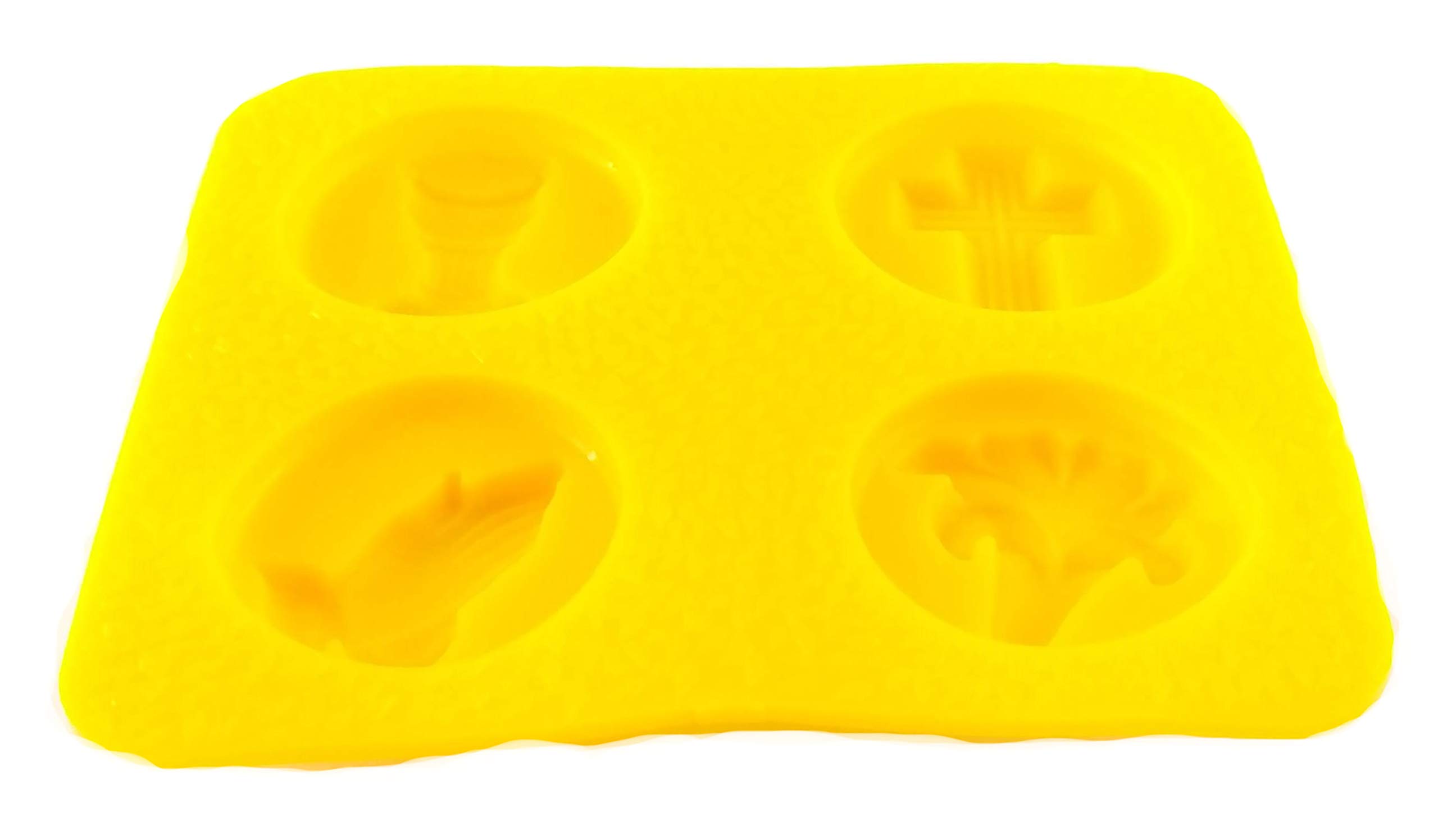 Religious Silicone Molds Set - 4 Cavity Prayer Hands, Easter Lily, Holy Cross, Confirmation Cup for Candy, Chocolate, Fondant & Baking - Perfect for Easter, Baptism, First Communion & Church Events