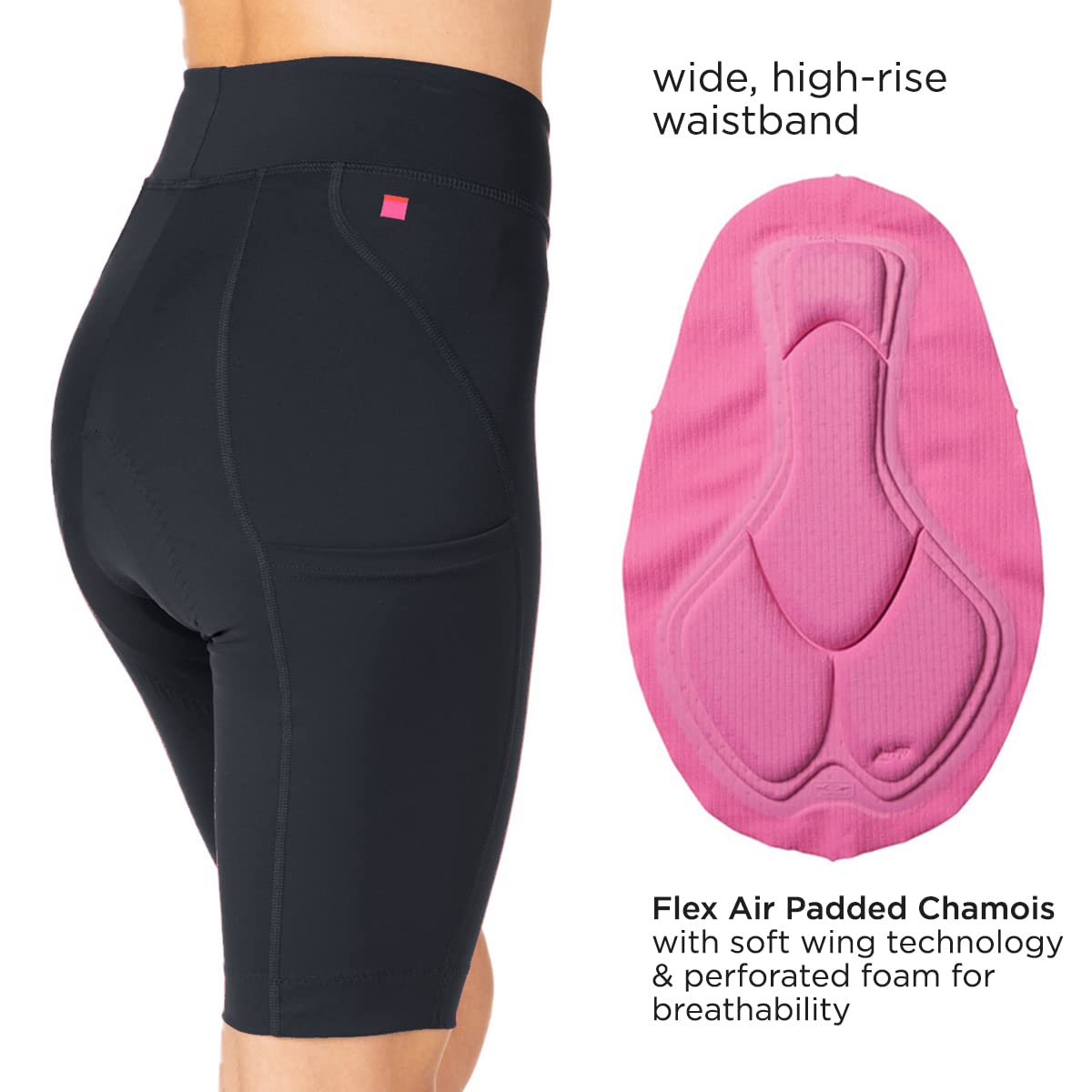Women's Terry Bike Shorts with Padding - 11
