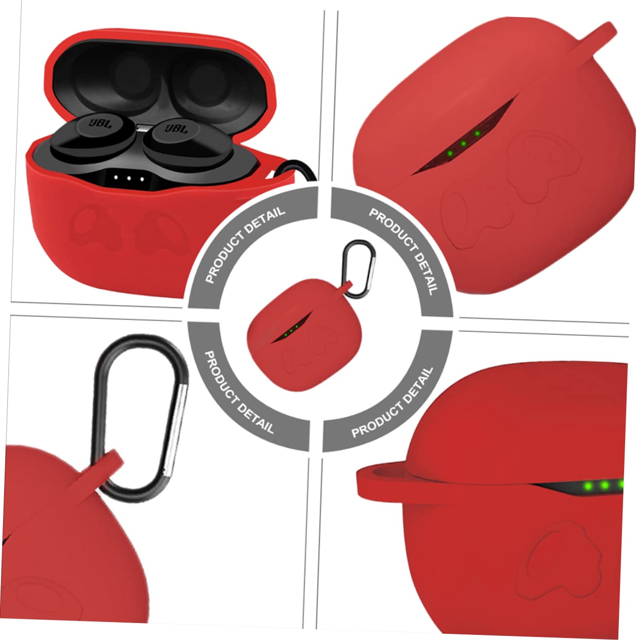 DOITOOL Hard Protective Case for Over-Ear Headphones - Durable Headset Cover (Red) - Perfect for Travel, Gym & Daily Storage
