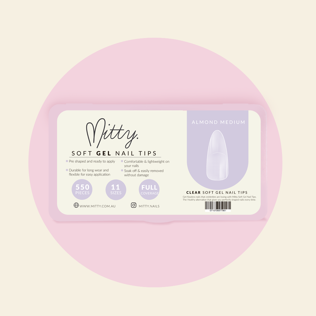 Mitty Nail Extension Kit - Clear Acrylic Nail Tips for Professional Salon & DIY Manicure - Perfect for Nail Art, French Tips & Long Lasting Extensions