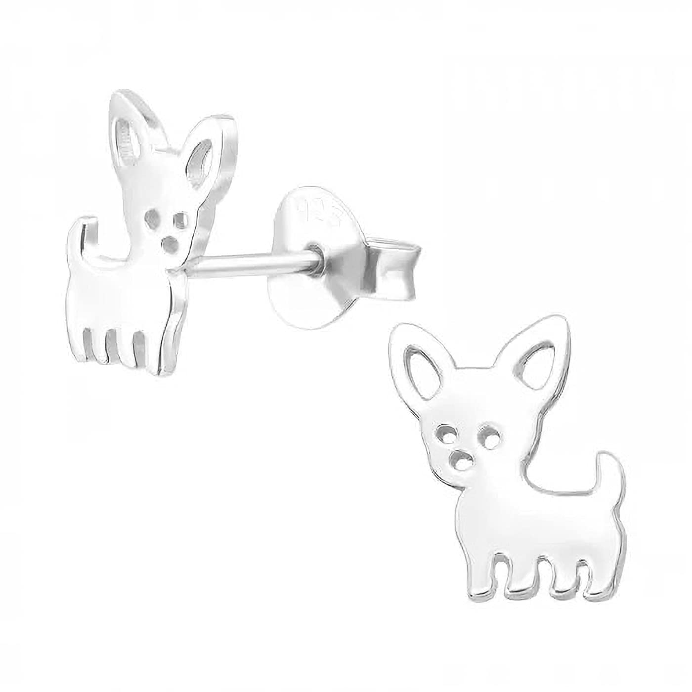 Sterling Silver Chihuahua Dog Earrings for Women - Cute Puppy Jewelry Gift for Dog Lovers, Perfect for Casual Wear & Special Occasions