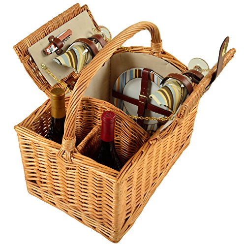 Wicker With Santa Cruz Plates/Napkins