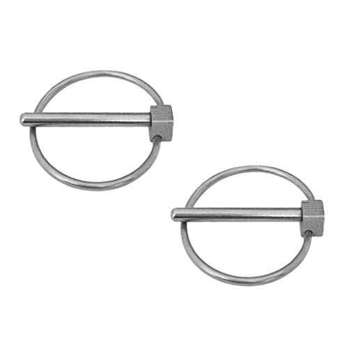 4mm x 49mm Boat Lynch Pin Clip - Heavy Duty Tractor Trailer Hardware Replacement Part (2 Pack) - Perfect for Kayak, Canoe, Farm Equipment & Utility Trailers
