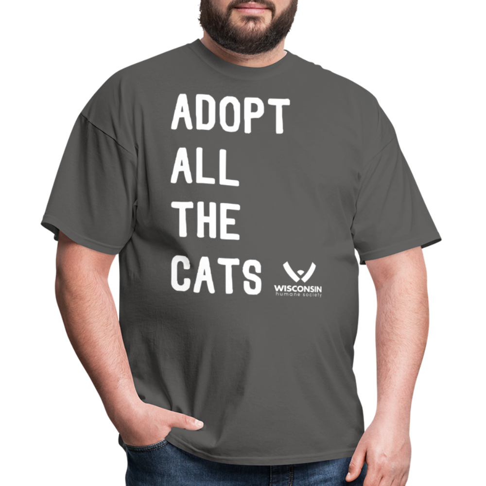 Adopt All the Cats Classic T-Shirt - Funny Cat Lover Tee for Men & Women - Perfect Gift for Animal Rescue Supporters & Pet Owners