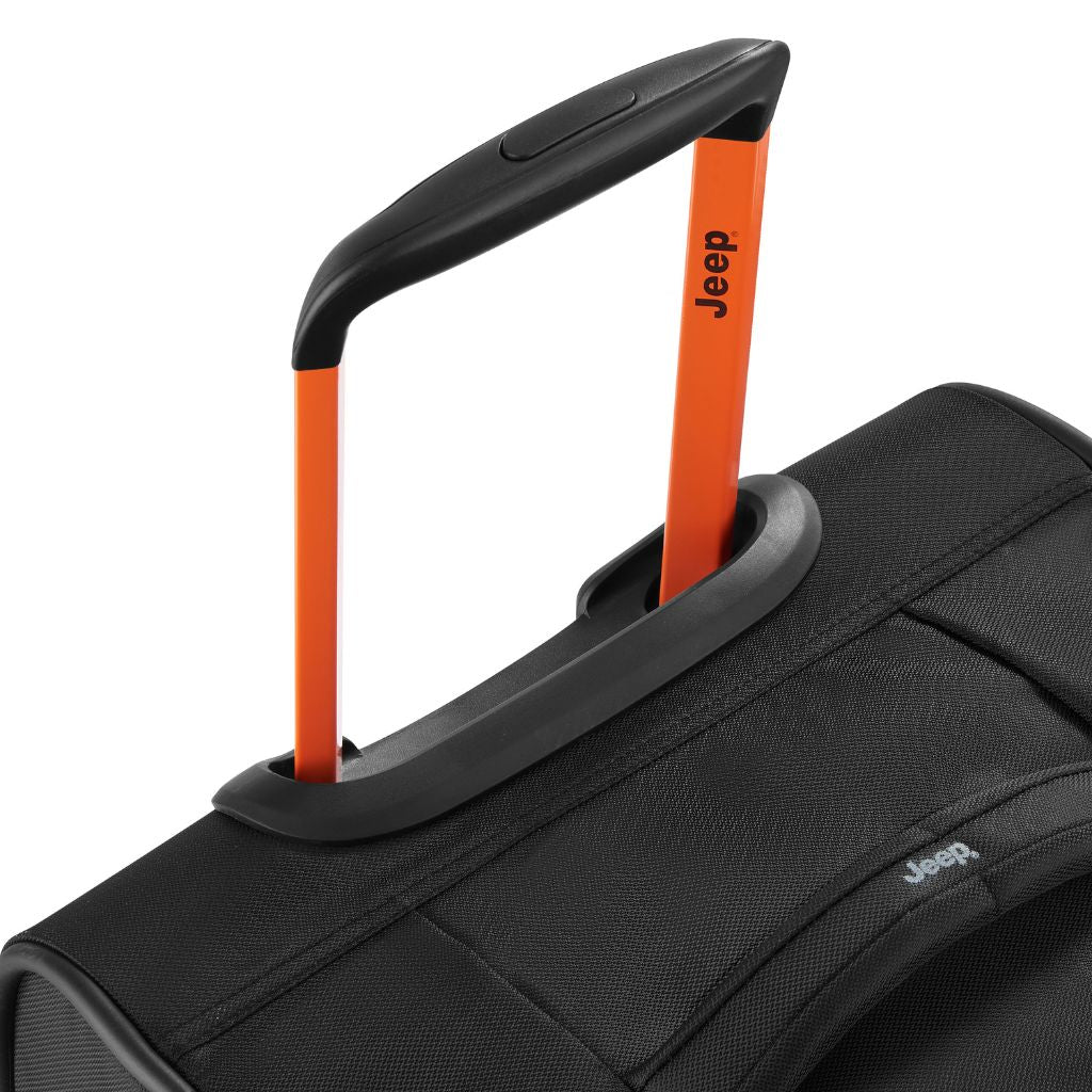 Jeep 73cm Duel Wheel Lightweight Medium Duffle Bag - Black | Water-Resistant Travel & Gym Bag for Men & Women | Perfect for Camping, Sports & Weekend Getaways