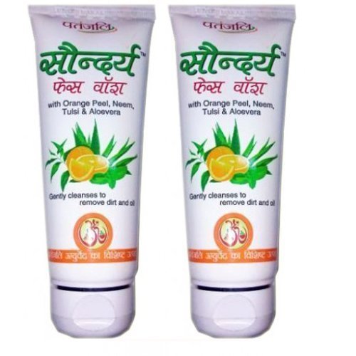 Patanjali Saundarya Face Wash - 60ml for Clear & Glowing Skin | Softening & Brightening Facial Cleanser | Perfect for Daily Skincare & Acne-Prone Skin