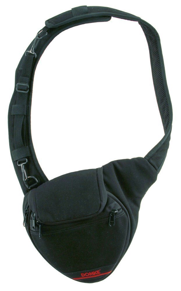 Domke Small Quick-shot Sling Camera Bag (Black Canvas) - Compact & Durable Crossbody Bag for DSLR, Mirrorless Cameras - Perfect for Travel, Street Photography & Outdoor Adventures