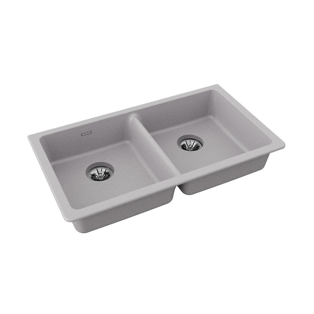 Elkay Quartz Classic 33 x 18.5 x 5.5 Inch Undermount ADA Compliant Kitchen Sink with Perfect Drain - Ideal for Modern Homes & Commercial Kitchens