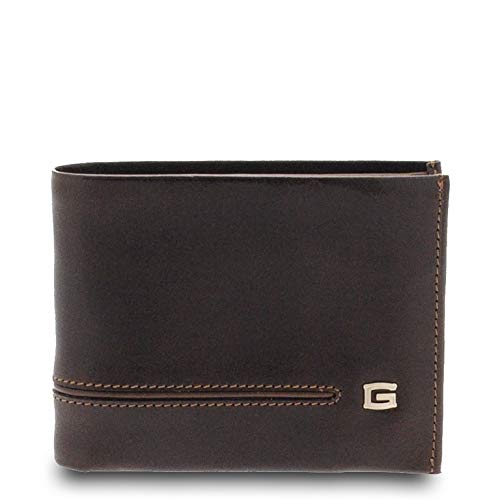 GIUDI Genuine Leather Men's Wallet - Premium Italian Calf Leather & Cowhide Bifold Wallet for Men (Dark Brown/Swamp) - Perfect for Everyday Carry, Business & Travel