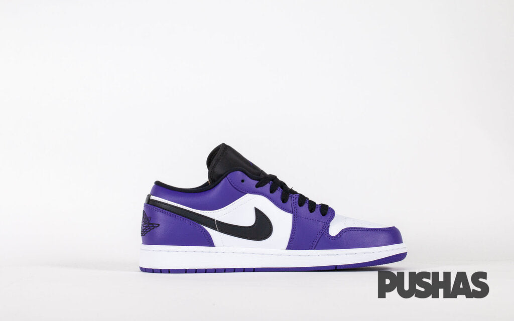 Air Jordan 1 Low 'Court Purple' Basketball Shoes - Men's Retro Sneakers for Casual Wear & Street Style