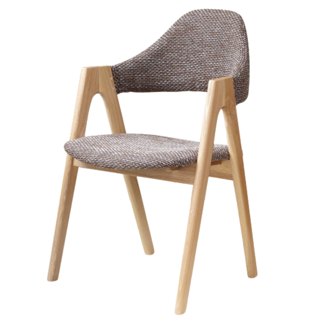 Premium 2-Piece Solid Wood Chair Set - Black Walnut, Ash & Oak with Soft Fabric/Leather Back Support | Modern Dining Room & Living Room Furniture for Home Decor