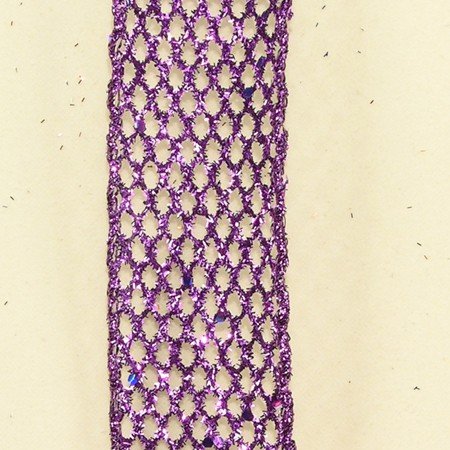 Metallic Purple Wired Mesh Craft Ribbon - 9 Inches x 20 Yards Bulk Roll for Gift Wrapping, Floral Arrangements, DIY Decorations & Party Supplies