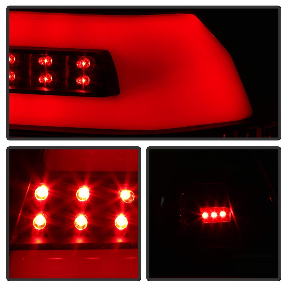 ACANII Smoked LED Tail Lights for 2006-2013 Chevy Impala - Black Brake Lamp Replacement Pair (Driver & Passenger Side) - Enhanced Visibility & Style for Night Driving