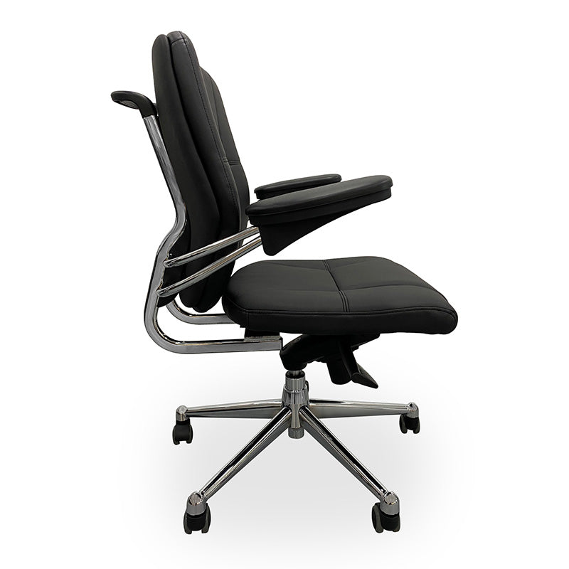 Premium Black Executive Office Chair - Ergonomic High Back Leather Chair for Home & Office Workspace, Conference Room, Gaming Desk - Adjustable Lumbar Support & Swivel Base