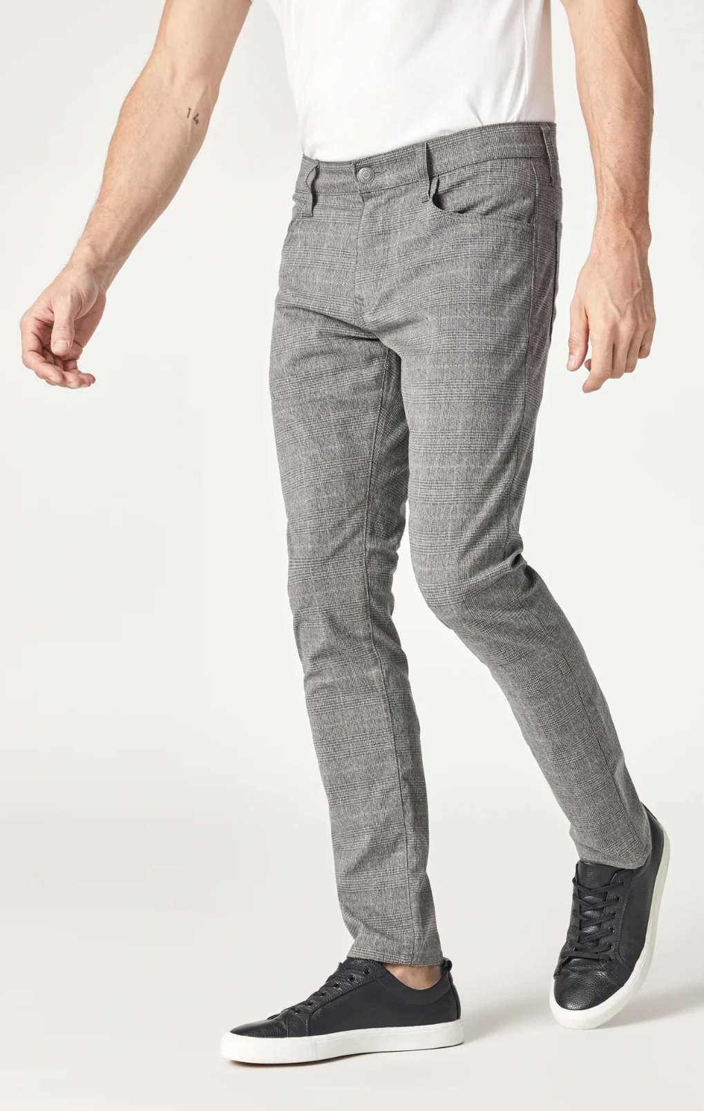 Jake Light Grey Plaid Pants for Men - Comfortable Casual Trousers for Office, Travel & Everyday Wear