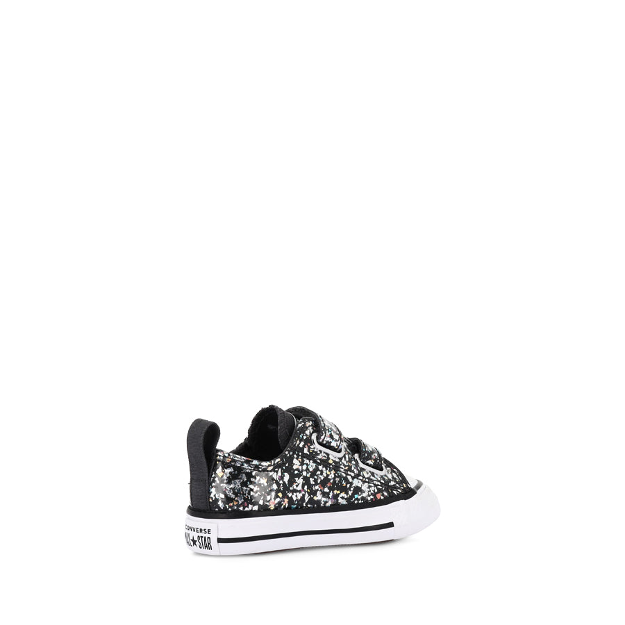 Converse All Star Low Infant 2V Shinefetti Sneakers - Dark Matter/White/Black for Toddlers | Stylish & Comfortable Kids Shoes for Everyday Wear & Play