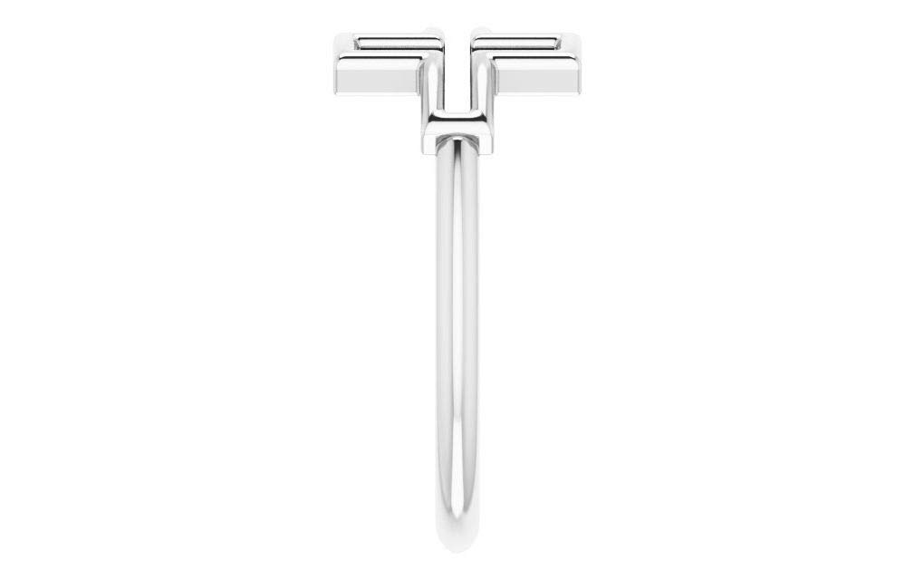 Platinum Embossed Cross Ring for Women - Elegant Religious Jewelry Gift for Christmas, Baptism & Weddings | Hypoallergenic Stainless Steel Faith-Based Accessory