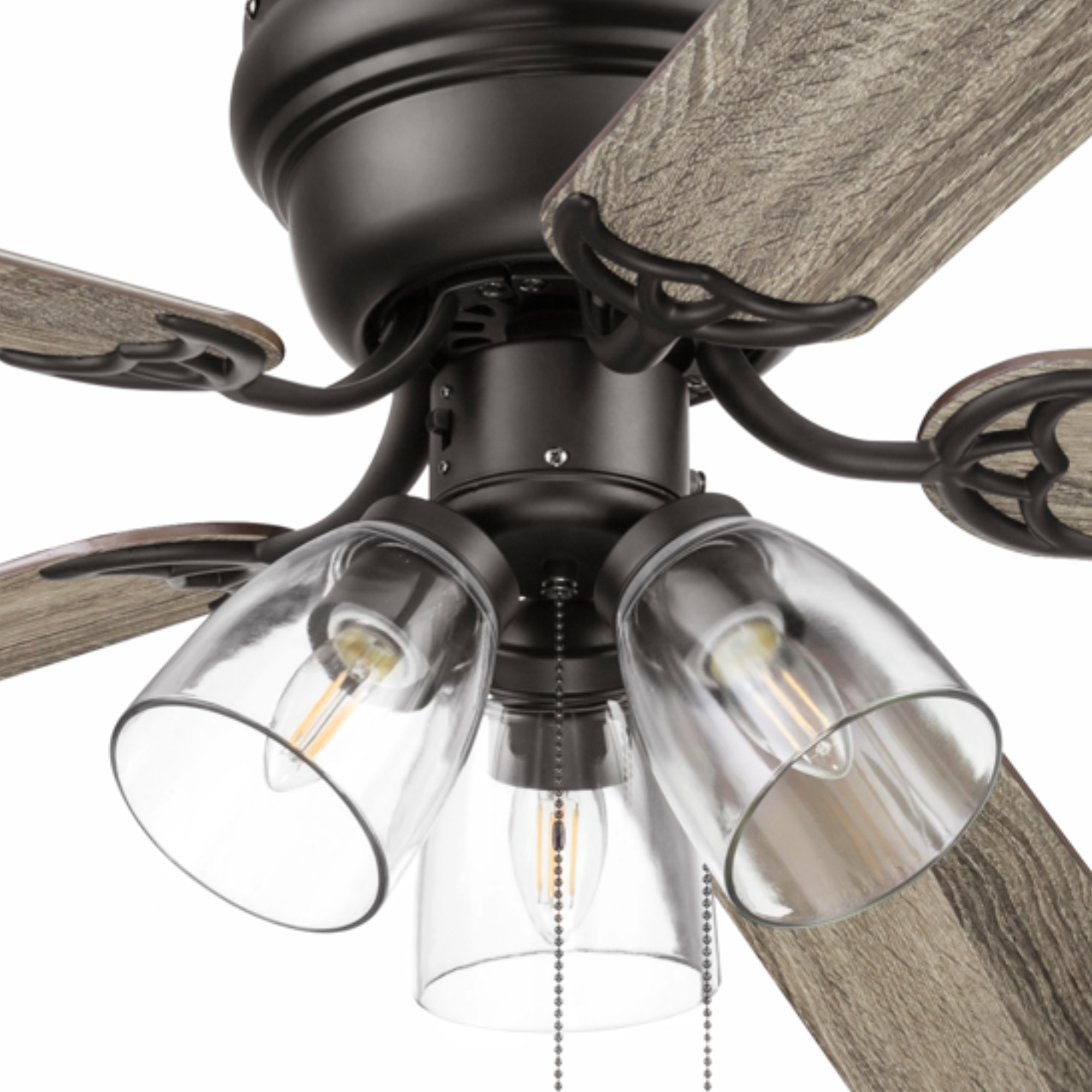 52 Inch Renton Ceiling Fan with Espresso Bronze Finish & Pull Chain - Perfect for Living Room, Bedroom, and Outdoor Patio Cooling