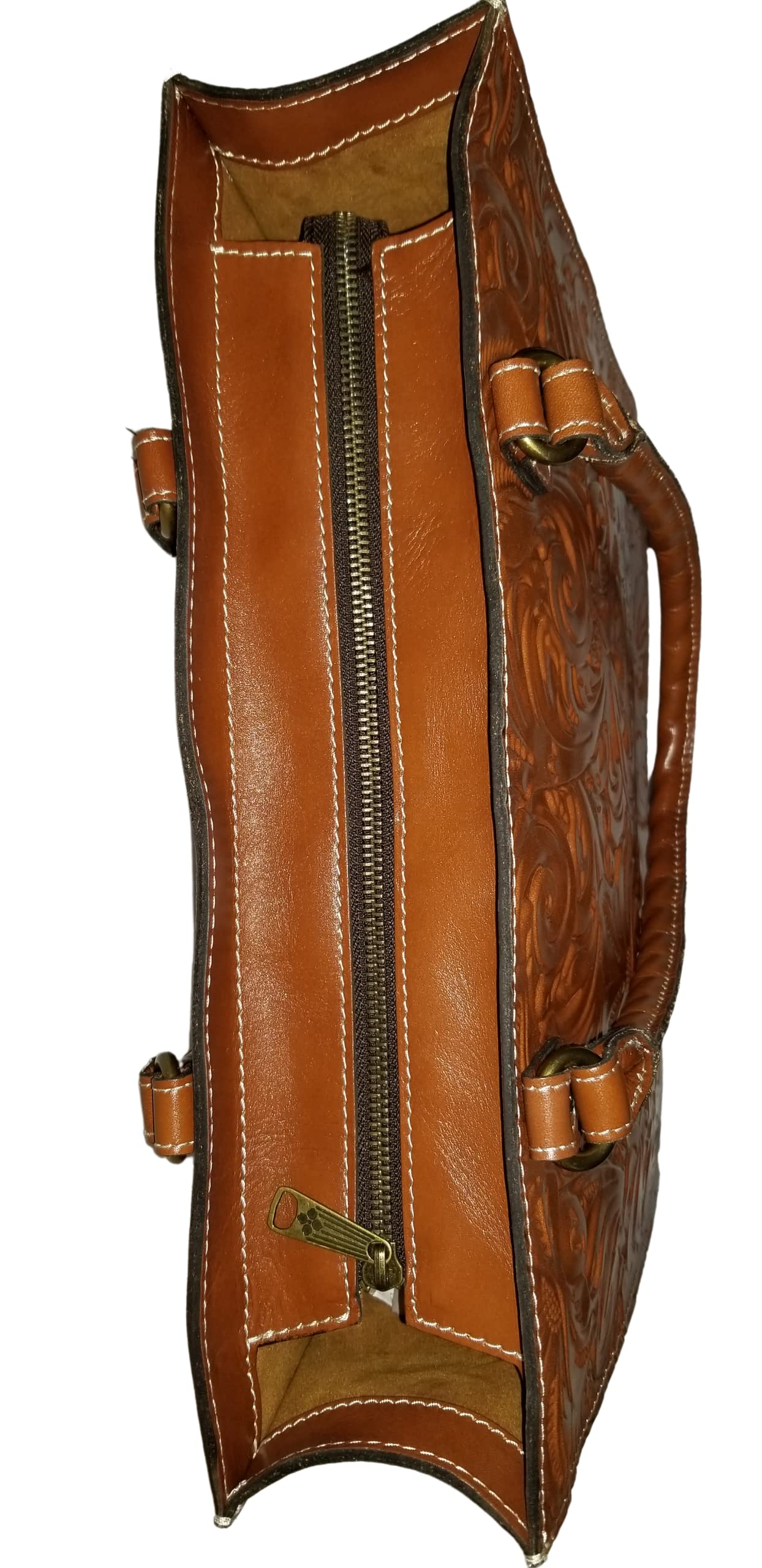 Patricia Nash Genuine Leather Tooled Zancana Tote Bag - Florence Collection - Stylish Women's Handbag for Work, Travel & Everyday Use