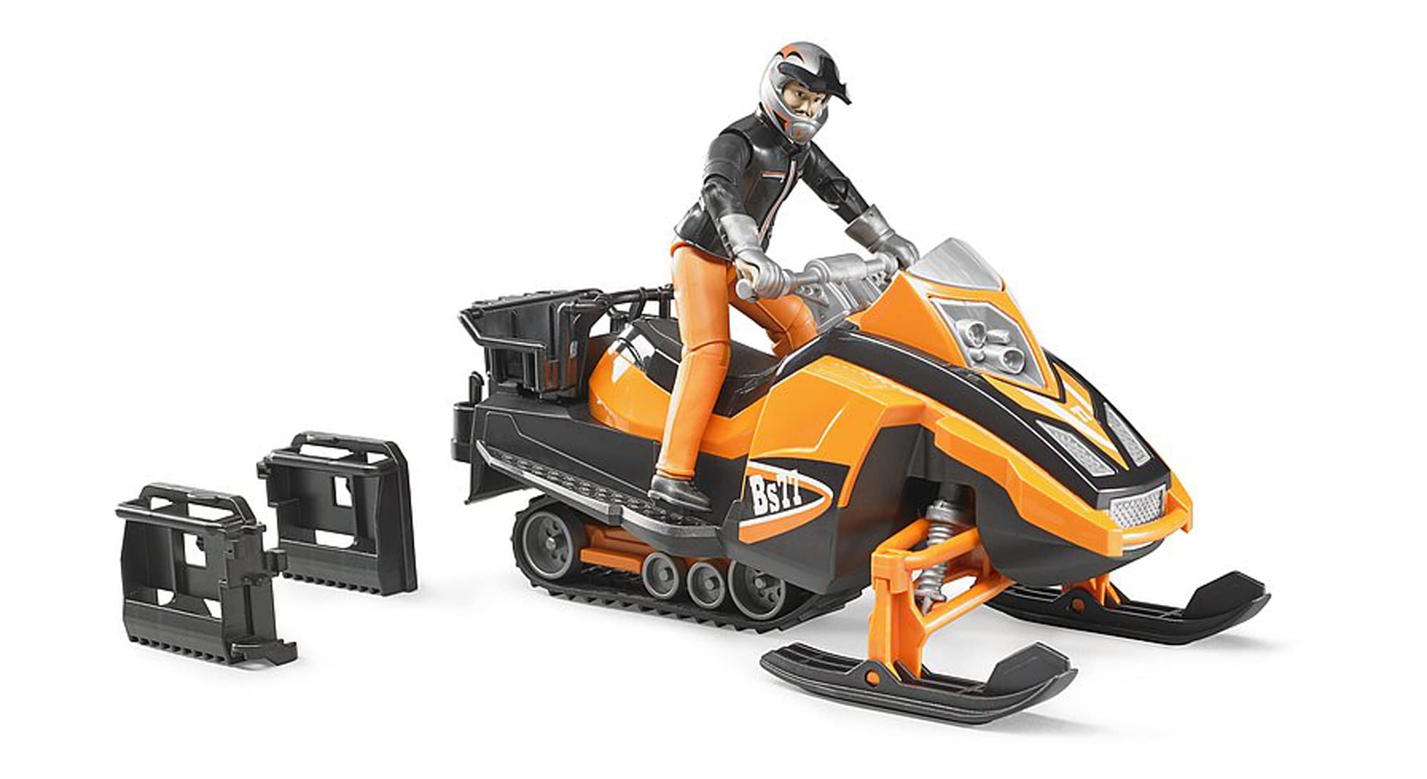 Bruder Snowmobile Toy with Driver Figure & Accessories - Realistic Ride-On Toy for Kids, Winter Adventure Play, Indoor & Outdoor Fun