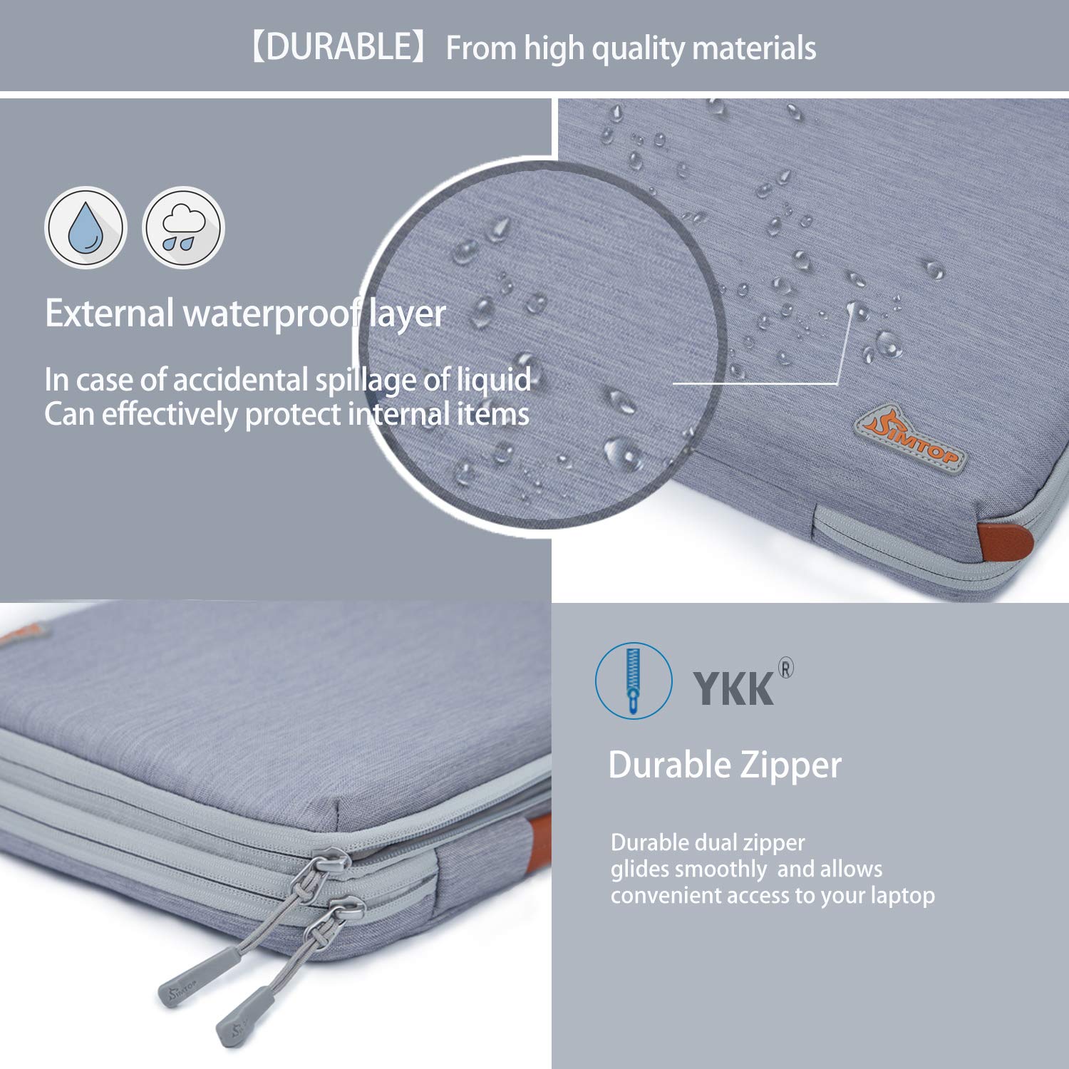 13.3 Inch Laptop Sleeve Case for MacBook Pro & Air - Water-Resistant YKK Zipper Bag with Soft Polyester Fabric - Perfect for Travel, Work & School Protection