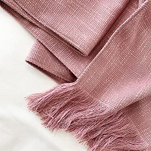 Modern Tassel Bed Runner & Pillowcase Set - Elegant Bedspread Coverlet for Queen/King Size Beds - Luxury Bed Scarf & Foot of Bed Throw - Perfect for Master Bedroom Decor, Guest Room Styling and Hotel Bedding Upgrade