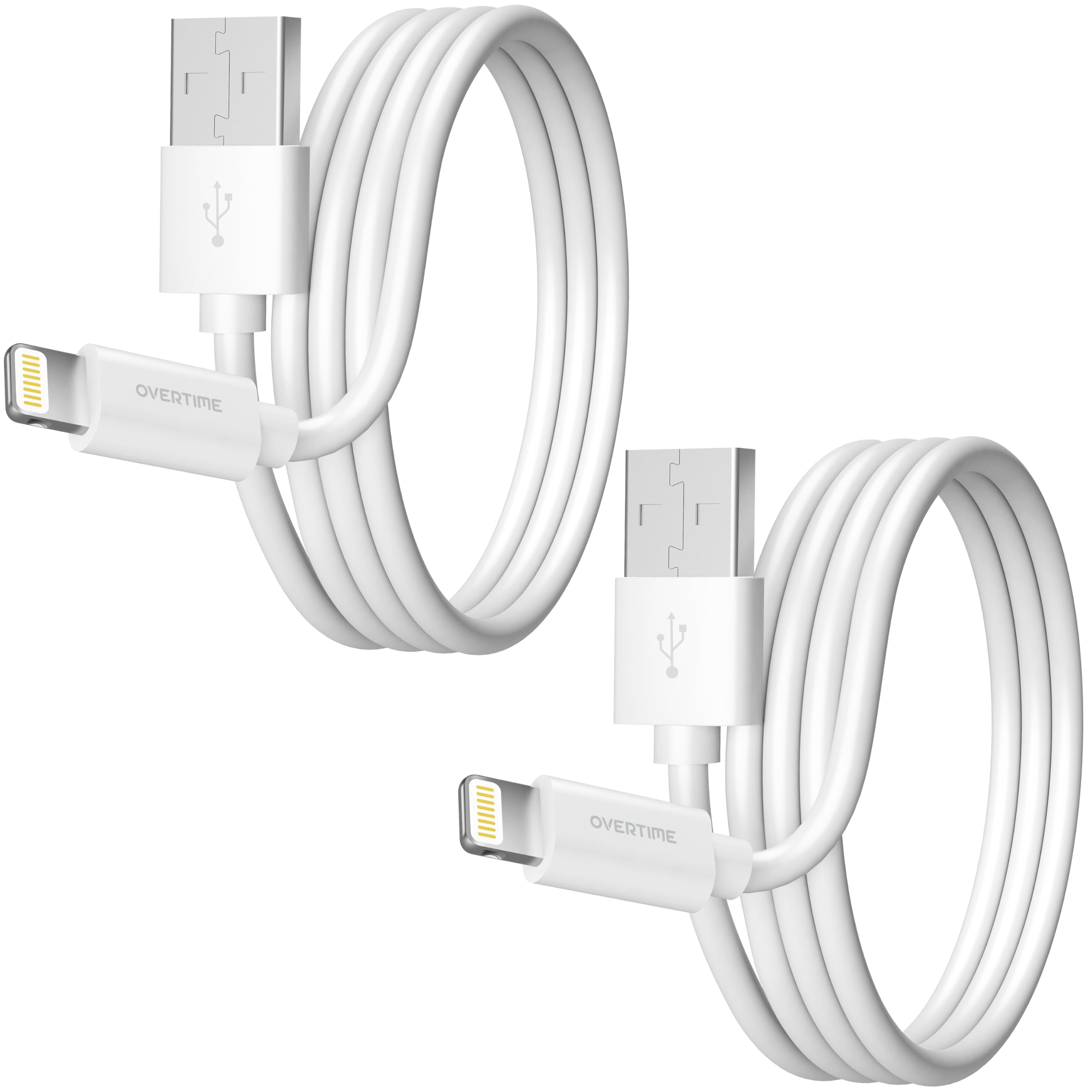 MFi Certified Lightning Cable 6ft - Fast Charging USB A to Lightning Cable for iPhone, iPad, iPod - Durable & Portable Apple Charger Cord (2-Pack) - Perfect for Home, Office & Travel Use