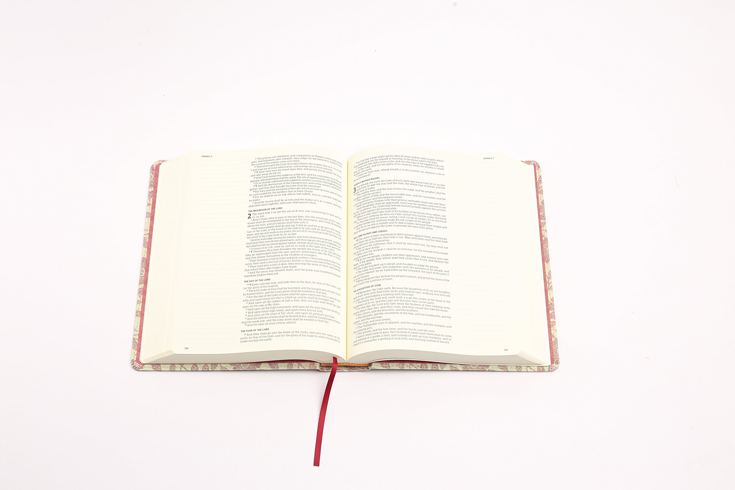 KJV Notetaking Bible with Wide Margins - Floral Red Cover, Perfect for Bible Study, Journaling & Sermon Notes | Ideal for Church, Small Groups & Personal Devotion