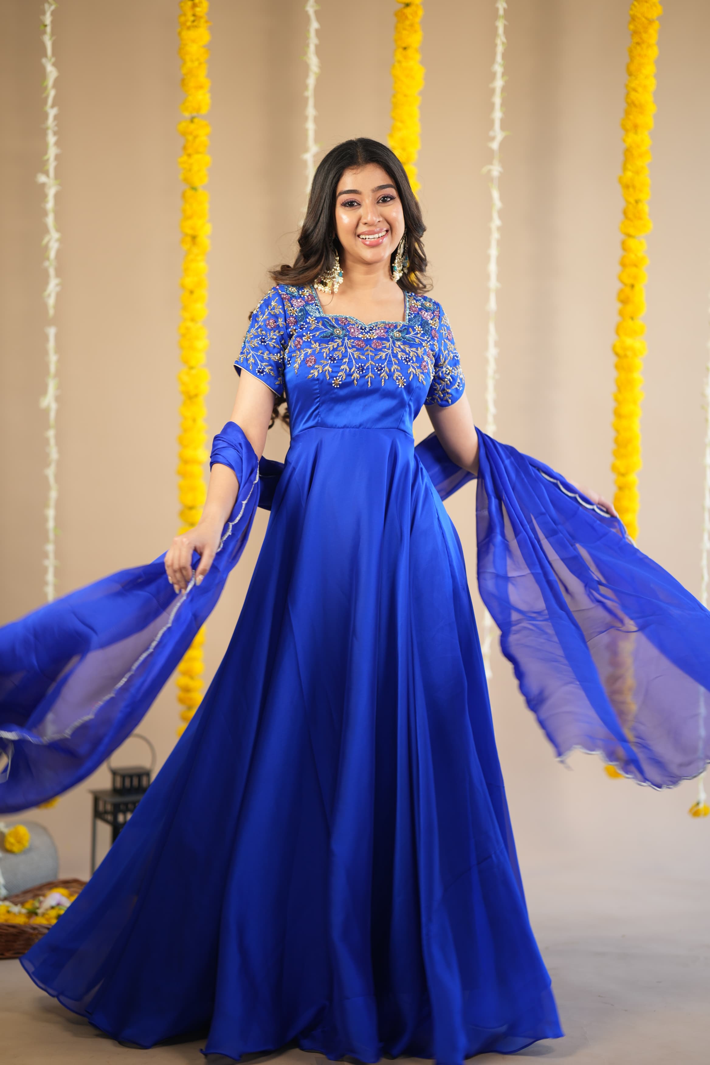 DD631 Nethra Premium Designer Anarkali Dress - Elegant Indian Party Wear for Women, Perfect for Weddings, Festivals & Special Occasions
