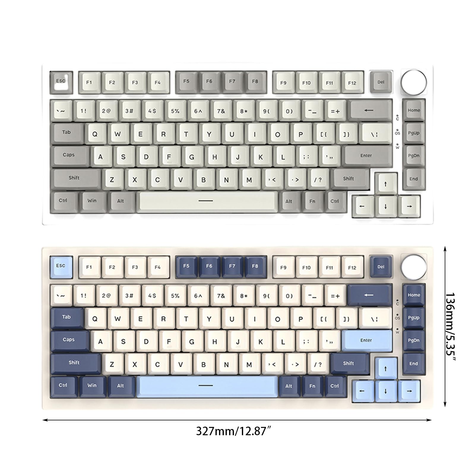 Xbiez 82-Key RGB Backlit Gaming Mechanical Keyboard - Programmable, Lightweight & Compact for PC, Laptop, Office - Perfect for Gaming, Typing & Workspace Efficiency