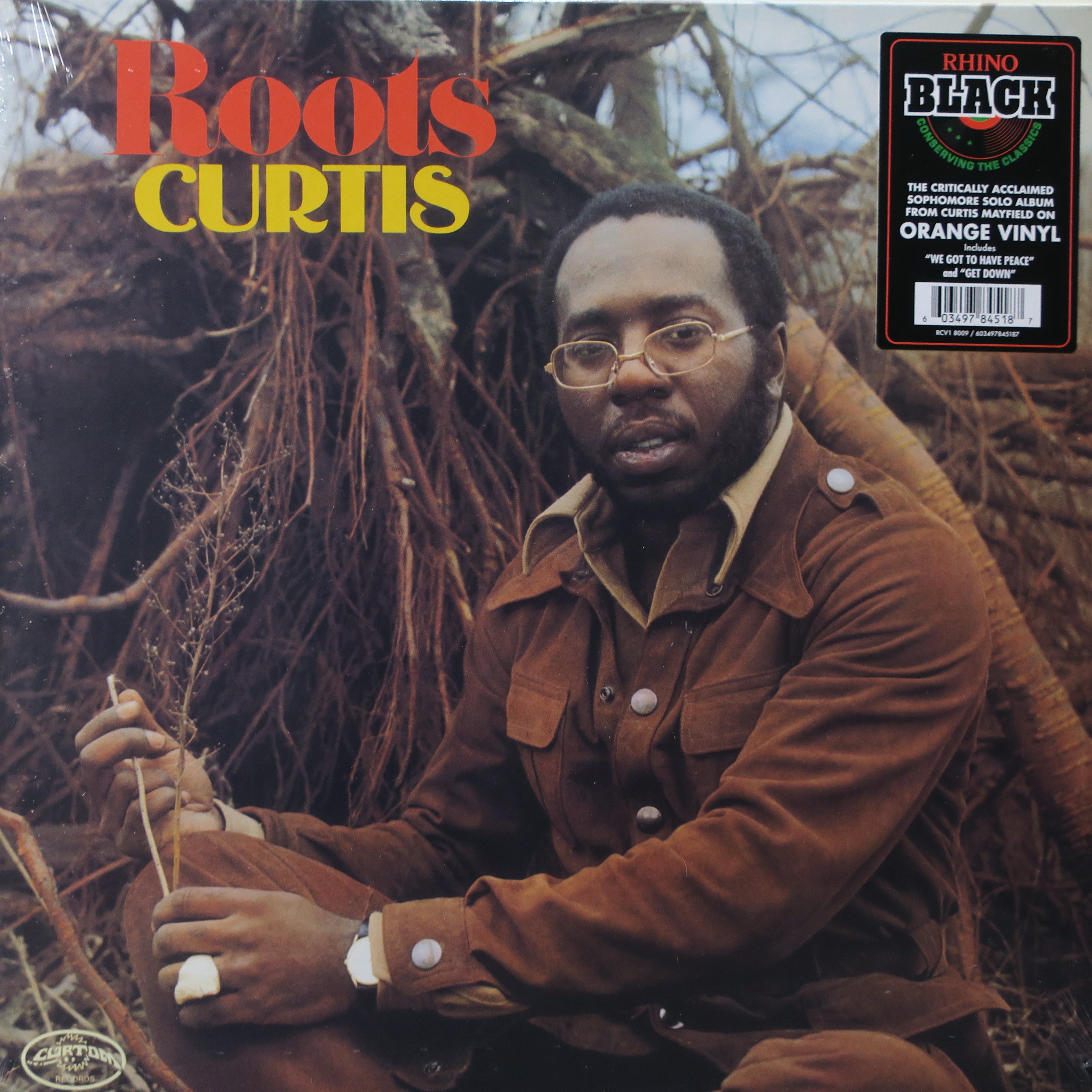 Curtis Mayfield 'Roots' Orange Vinyl LP Record - Classic Soul & Funk Music for Collectors, Perfect for Home Listening and DJ Sets