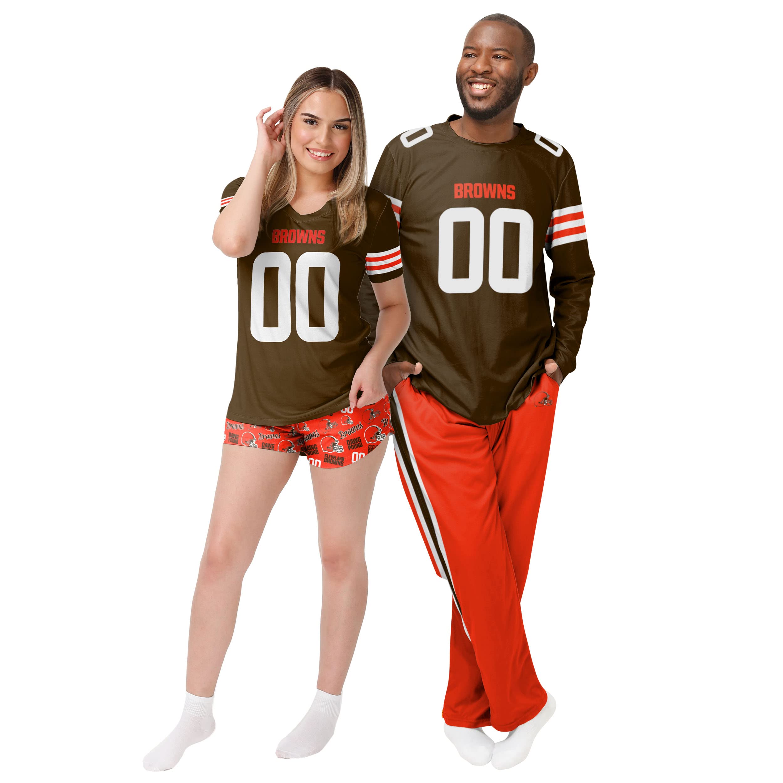 FOCO Women's NFL Team Logo Jersey Pajama Set - Ladies Gameday Ready Sleepwear for Football Fans - Perfect for Game Nights, Sleepovers & NFL Themed Parties