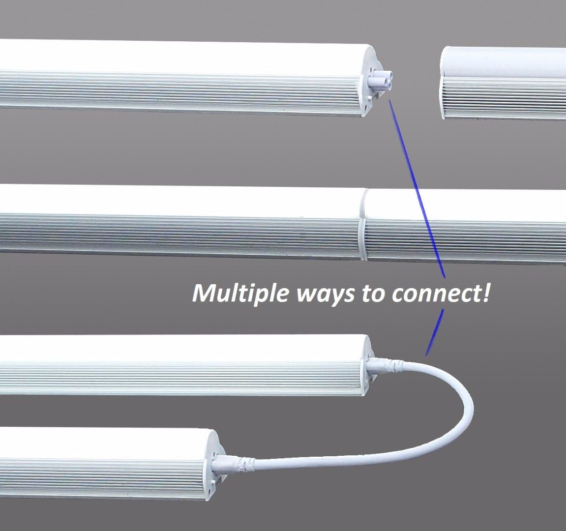 UMR Linkable LED Tube Light Accessories - Flexible Extension Wire for LED Shop Lights, Grow Lights & Under Cabinet Lighting - Easy Installation & Durable Design