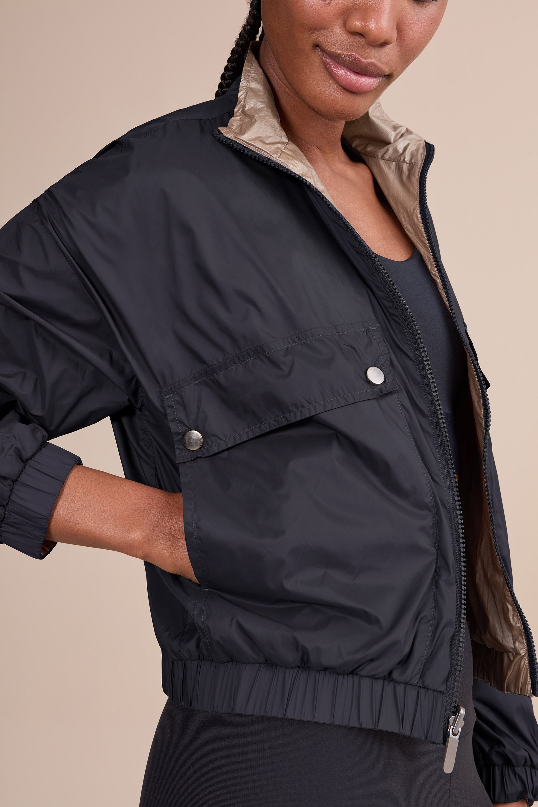 Reversible Track Side Jacket - Lightweight Waterproof Windbreaker for Men & Women | Perfect for Running, Hiking & Outdoor Activities