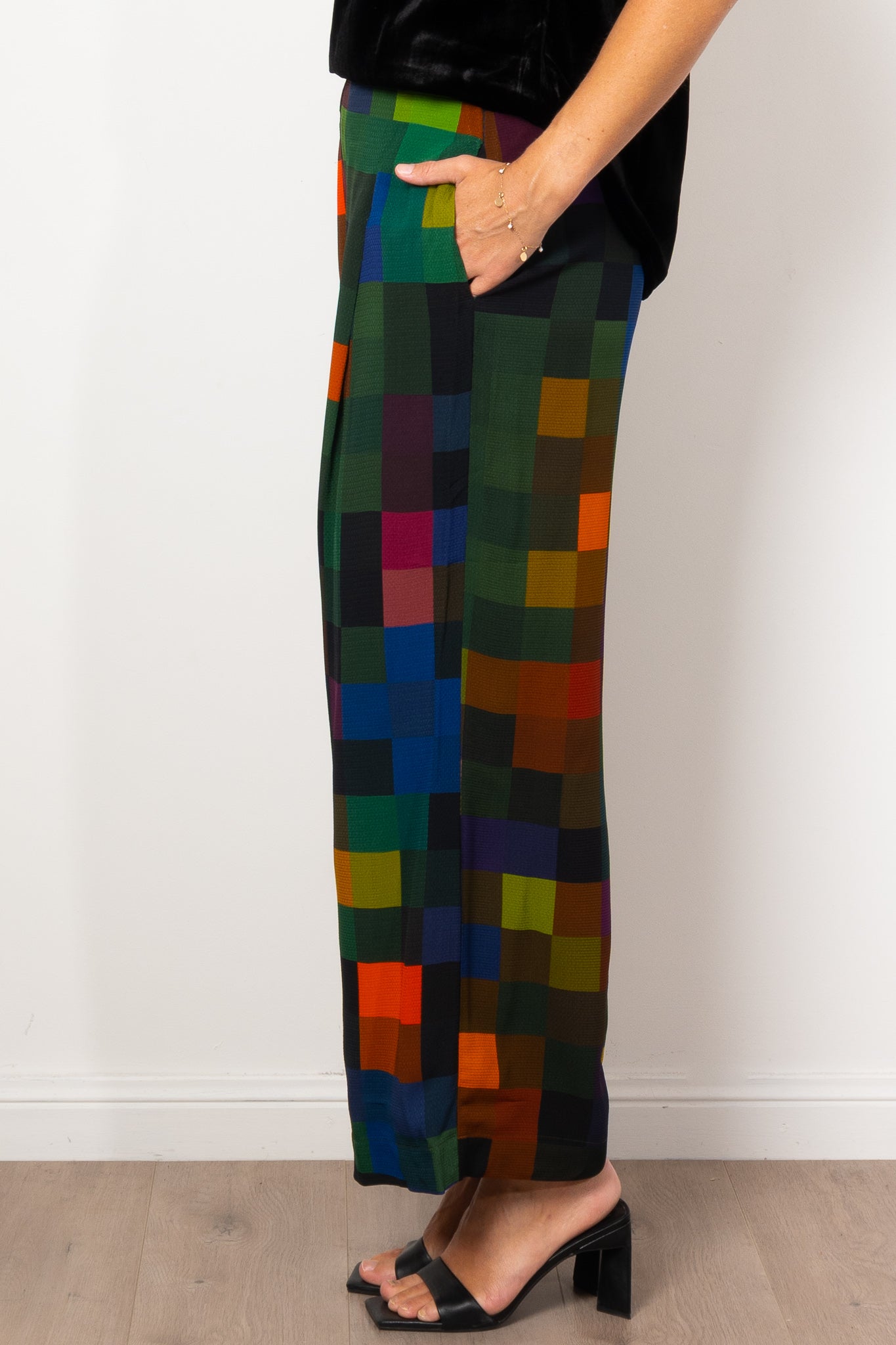 ELK Emmi Box Print Women's Pants - Stylish Casual Trousers for Everyday Wear, Work & Travel