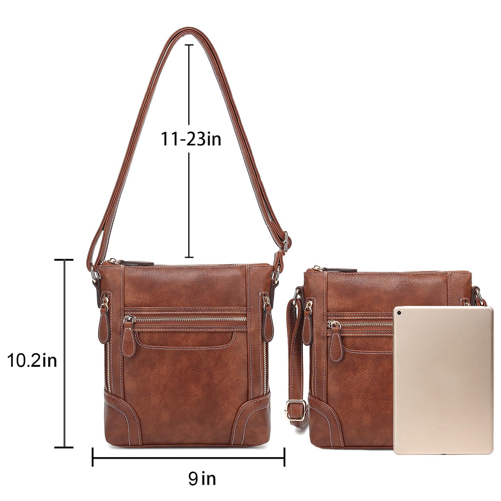 Women's Leather Crossbody Bag - Small Designer Shoulder Purse for Daily Use