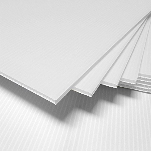 4MM White Corrugated Plastic Sign Blanks - 24