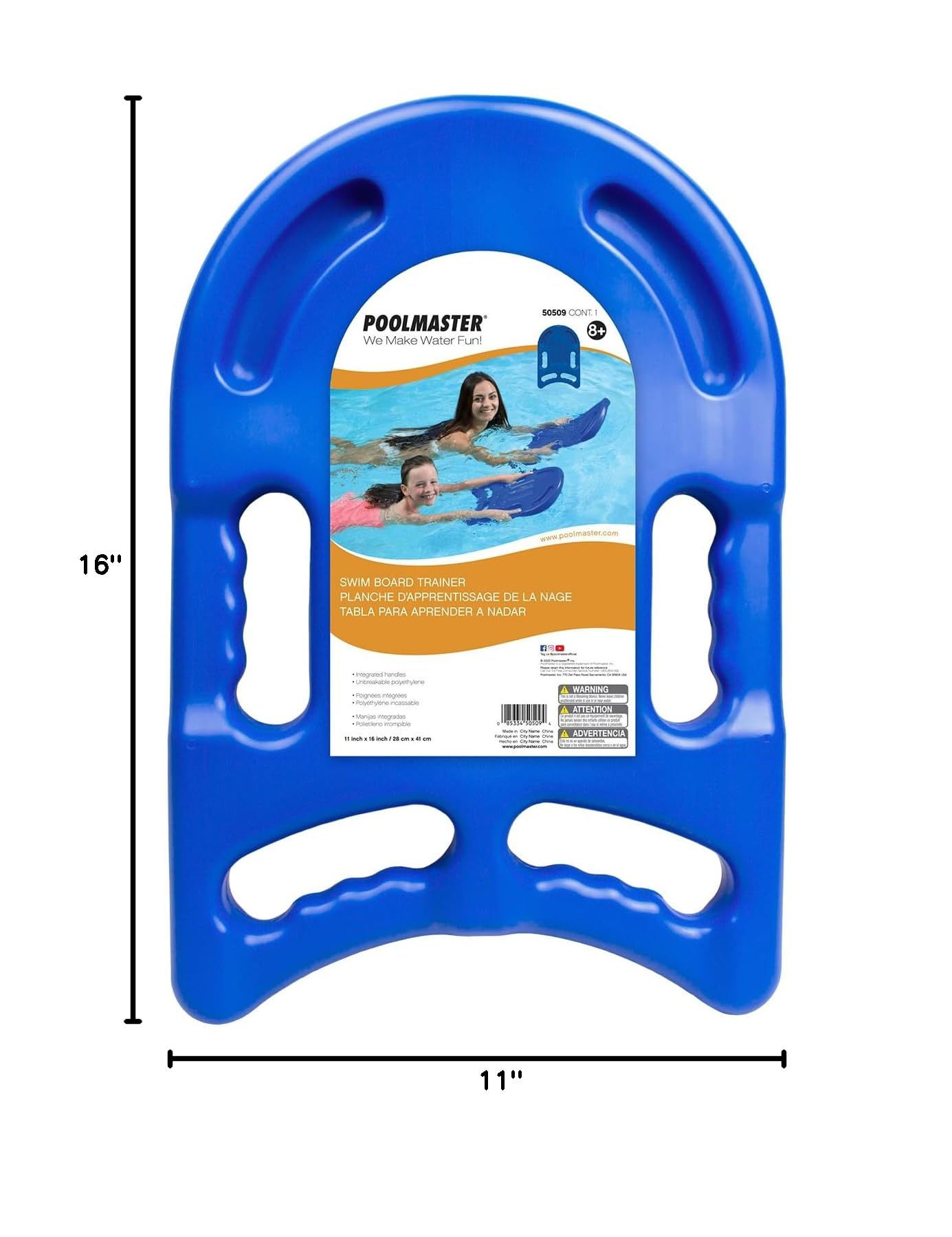 Poolmaster Advanced Kickboard Swim Trainer - Professional Swim Aid for Kids & Adults - Perfect for Swimming Lessons, Training & Water Exercise