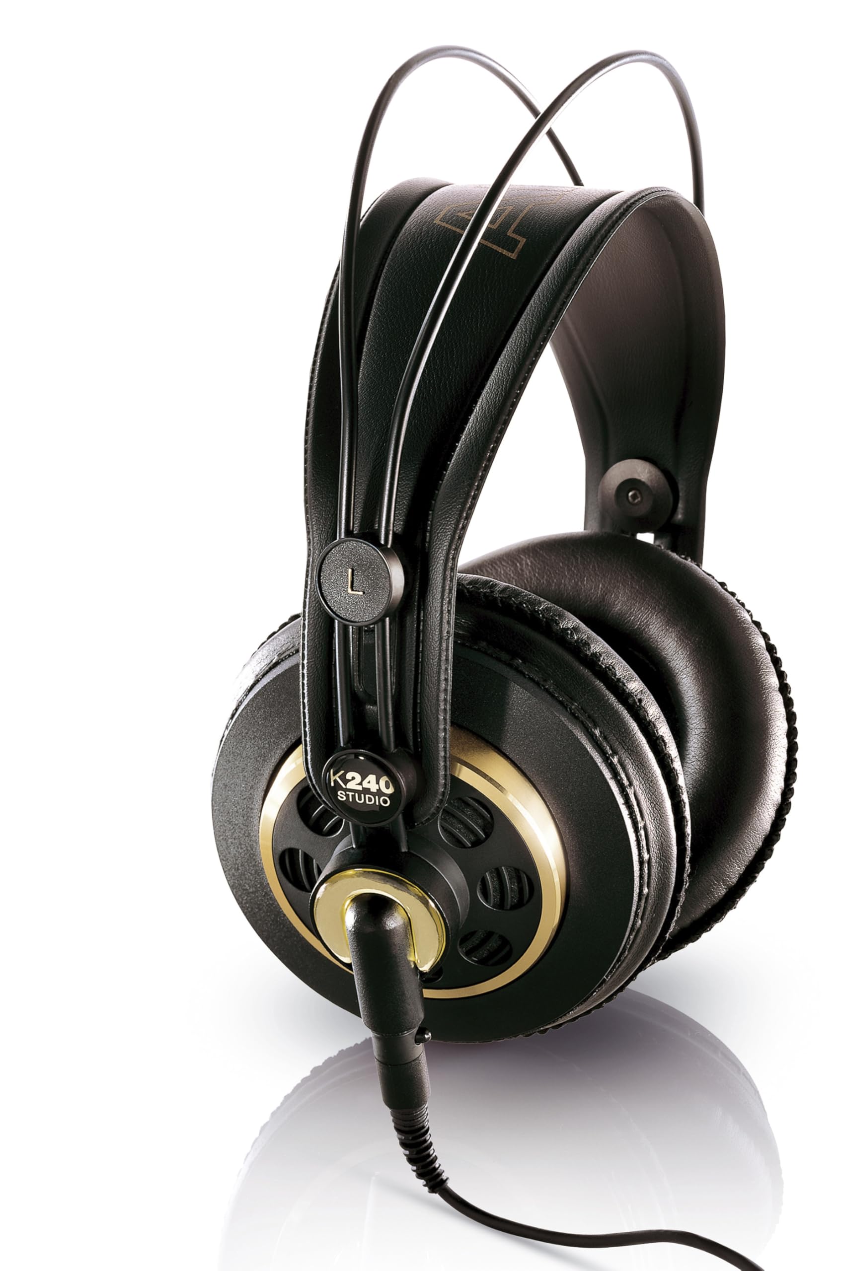 AKG K240 Semi-Open Studio Headphones - Professional Over-Ear Monitoring Headphones for Recording, Mixing & Music Production - Perfect for Home Studios & Podcasting