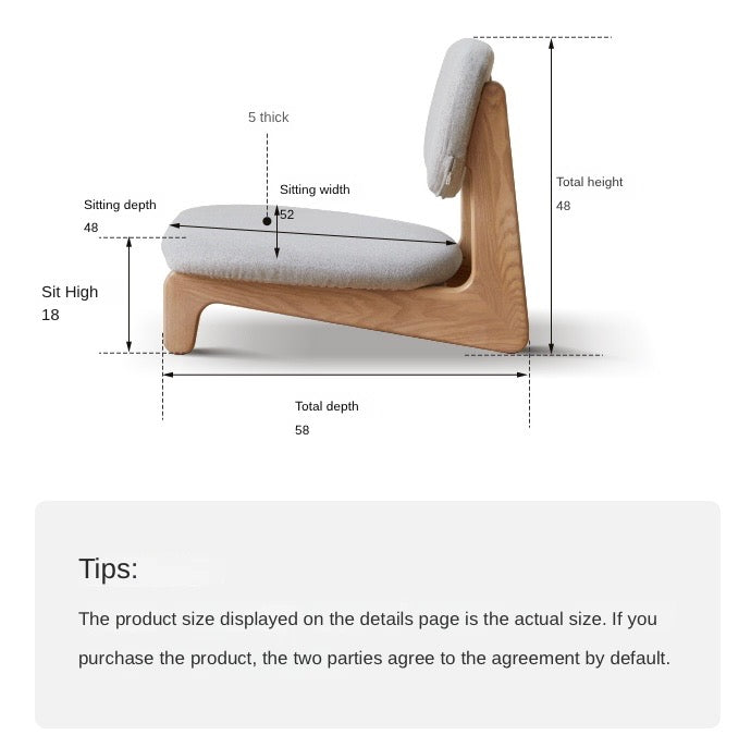Japanese Style Oak Solid Wood Tea Chair - Handcrafted Traditional Tea Ceremony Chair for Zen Garden, Meditation & Home Decor
