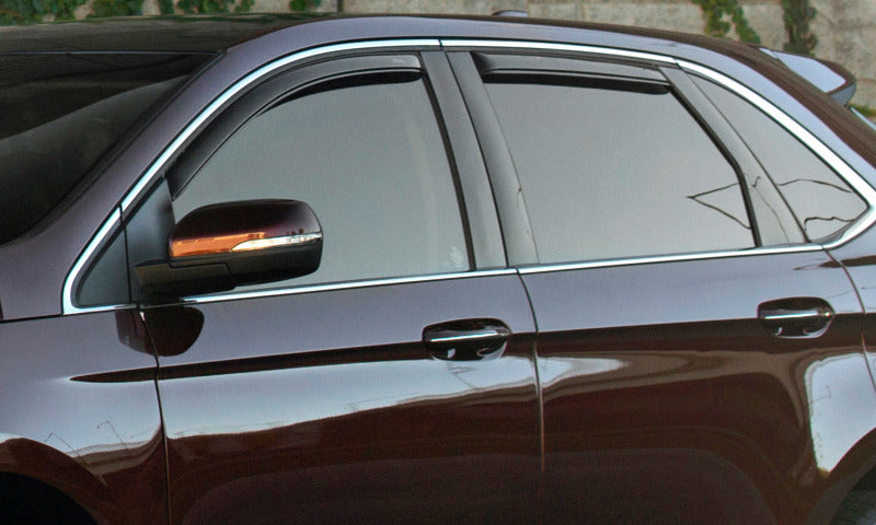 AVS Ventvisor In-Channel Window Deflectors (4-Piece Set, Smoke Tint) for 2022-2025 Jeep Grand Cherokee (Excluding L Models) - Reduce Wind Noise & Rain Protection While Driving