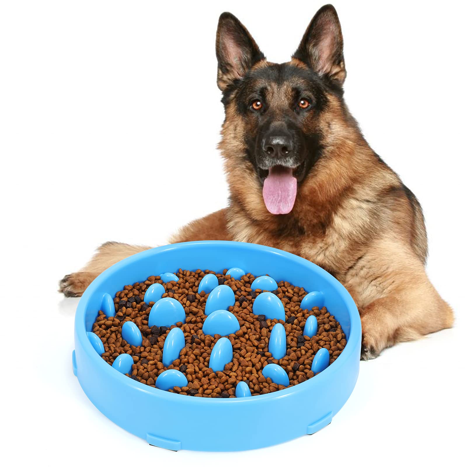 JASGOOD Slow Feeder Dog Bowl for Large Dogs - Anti-Gulping Pet Food Bowl with Maze Design to Prevent Bloat & Improve Digestion - Perfect for Fast Eaters, Mealtime Enrichment, and Portion Control