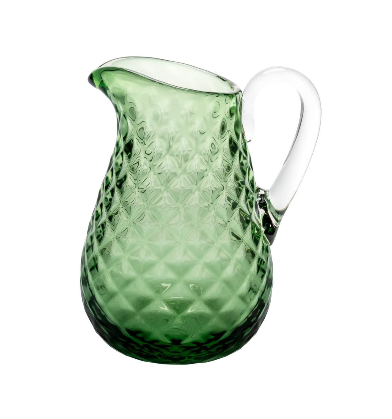 Vista Alegre Buriti Glass Water Pitcher - 34oz Elegant Green Pitcher for Iced Tea, Lemonade & Summer Drinks | Perfect for Parties, Dining & Home Decor