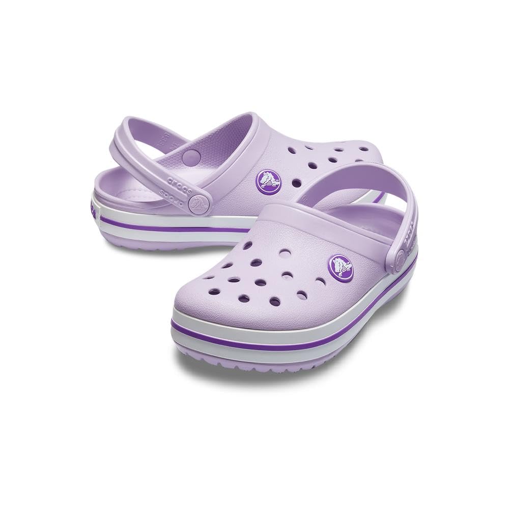 Crocs Unisex Kids' Crocband Clogs - Comfortable Lightweight Slip-On Water Shoes for Boys & Girls - Perfect for Beach, Pool, Garden & Indoor Play