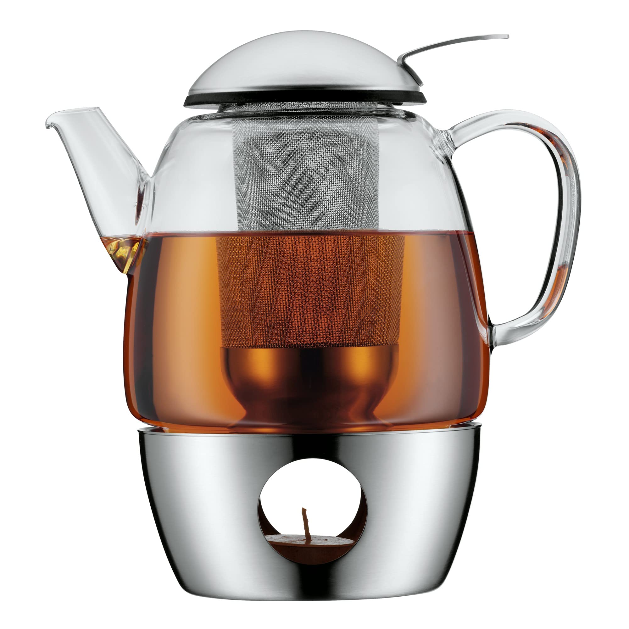 WMF SmarTea 631096030 Stainless Steel Teapot Set with Infuser - 34oz, Perfect for Loose Leaf Tea, Iced Tea & Herbal Brewing - Ideal for Home, Office & Tea Parties